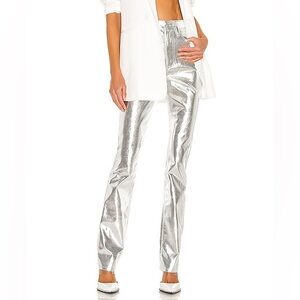 NWT WE WORE WHAT SILVER BOOT PANTS
